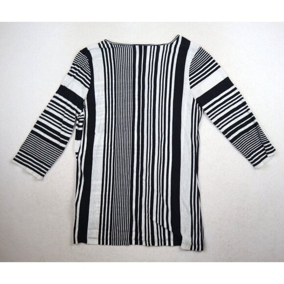 WORTHINGTON - WOMEN'S BLACK & SILVER LIGHT WEIGHT 3/4 SLEEVE SWEATER - XL - Picture 4 of 5